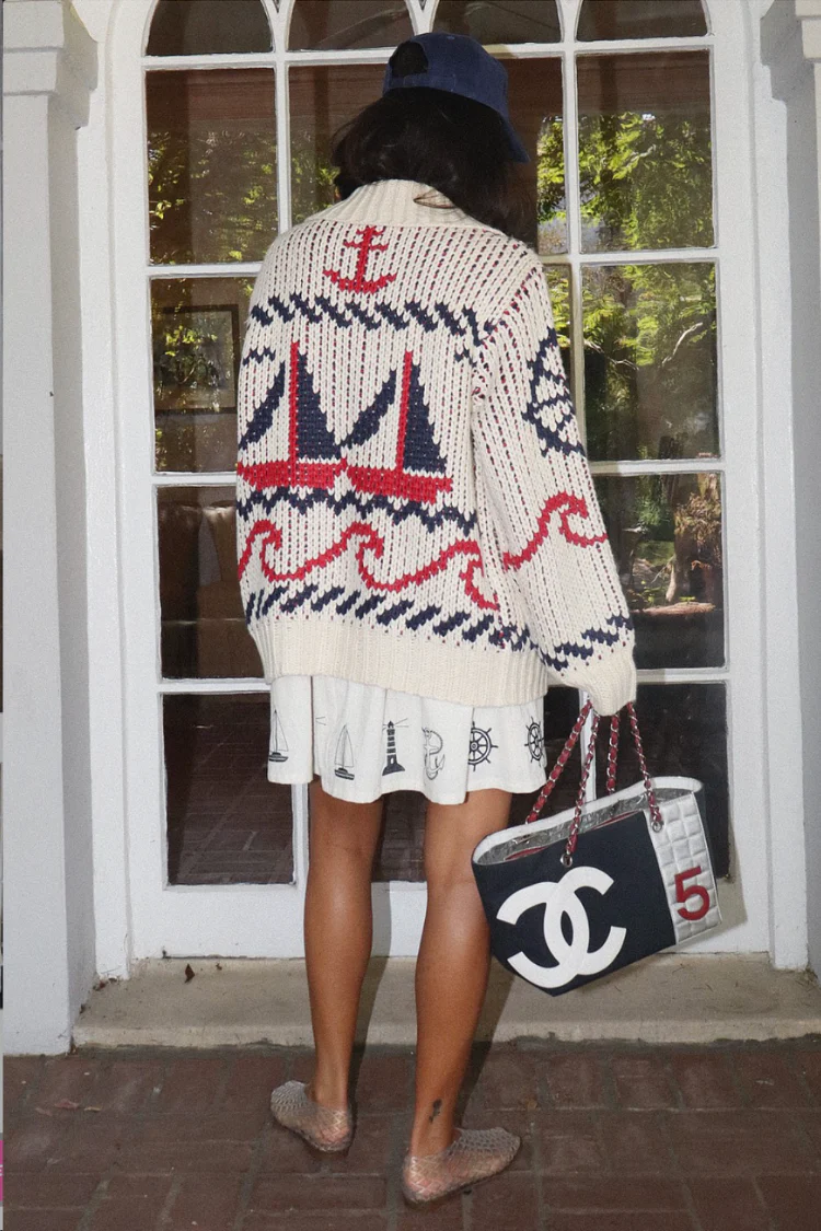 Pre-Order - Arcadia Sailboat Knit Cardigan - 7/20