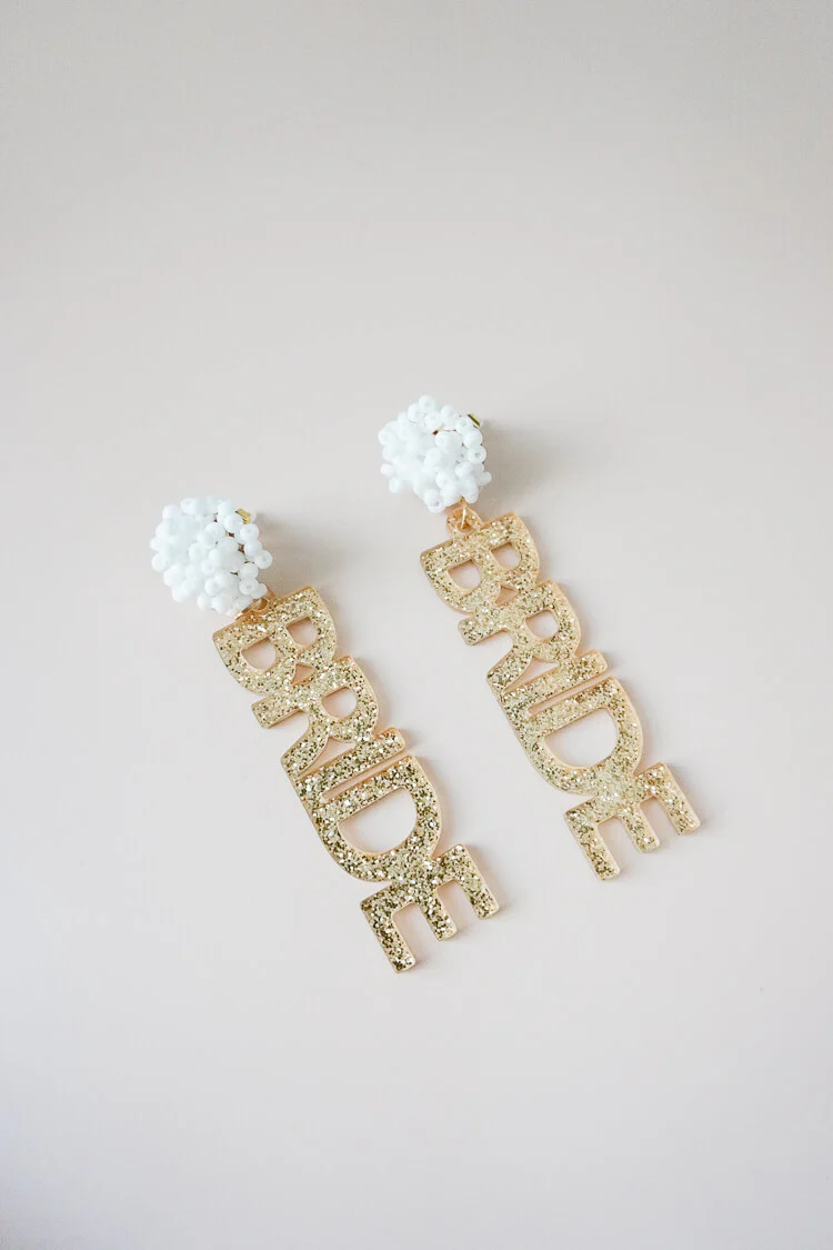 Bride Acrylic Dangle Earrings - Image 2