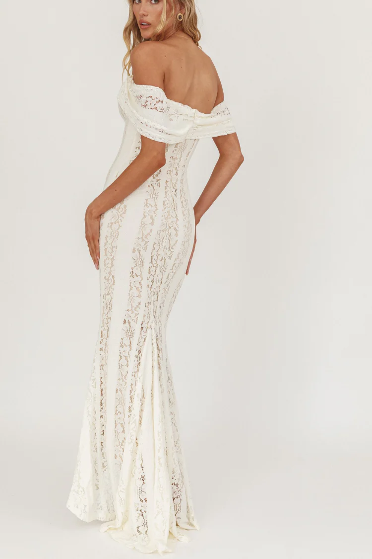 Grace Romantic Lace Off-Shoulder Maxi Dress - FINAL SALE - Image 2