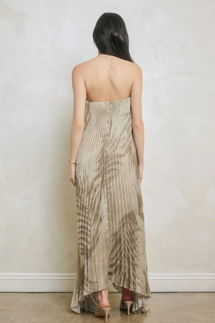 Moonlit Pleated Maxi Dress - Desert Palm - Image 2