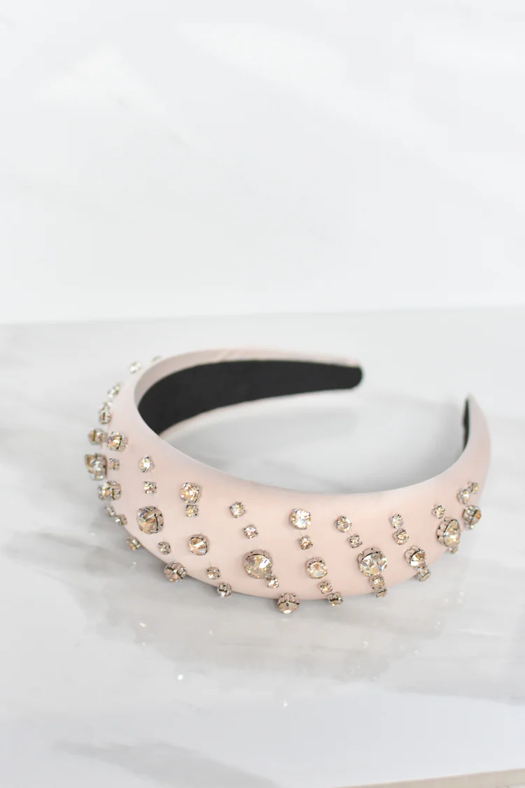 Padded Crystal Dot Headband - FINAL SALE